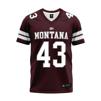 Montana - NCAA Football : Grayson Pibal - Maroon Premium Football Jersey-0