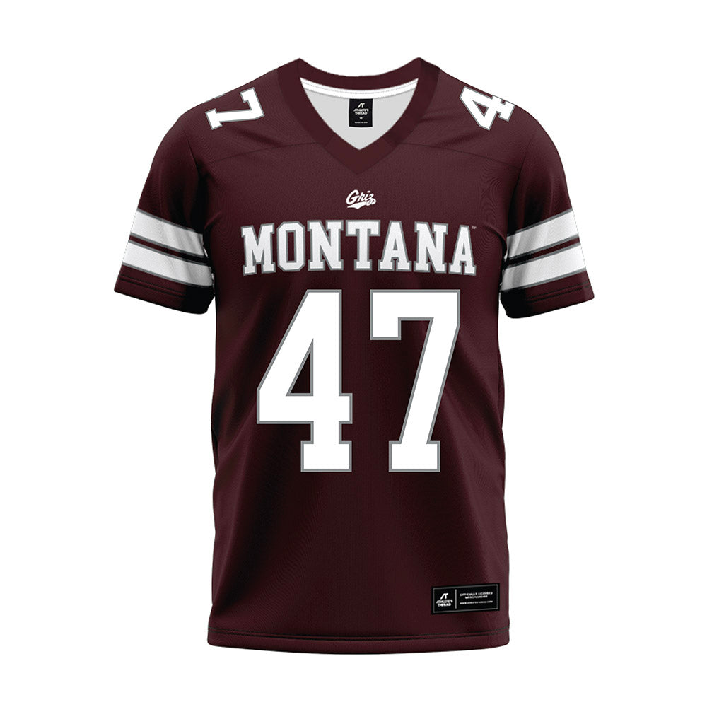 Montana - NCAA Football : Kellen Detrick - Maroon Premium Football Jersey-0