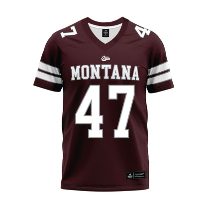 Montana - NCAA Football : Kellen Detrick - Maroon Premium Football Jersey-0