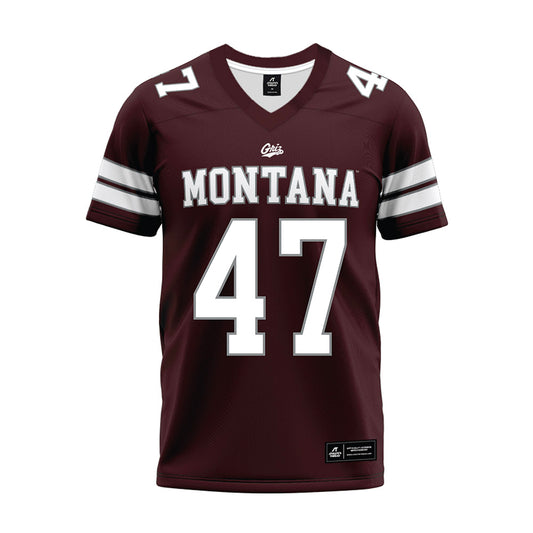 Montana - NCAA Football : Kellen Detrick - Maroon Premium Football Jersey-0