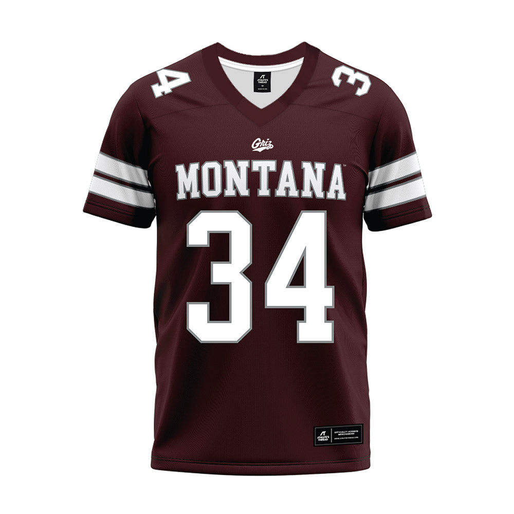 Montana - NCAA Football : Talen Reynolds - Maroon Premium Football Jersey-0