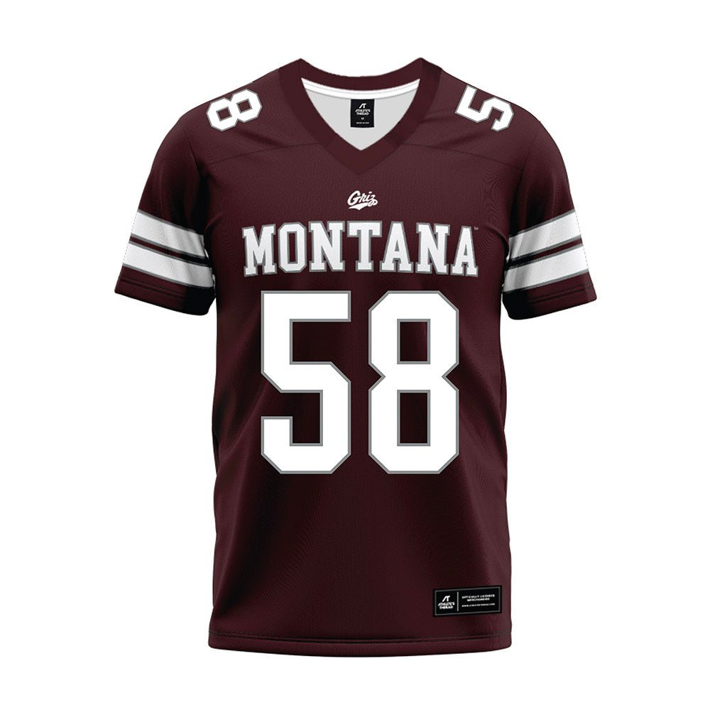 Montana - NCAA Football : Barclay Oven - Maroon Premium Football Jersey-0