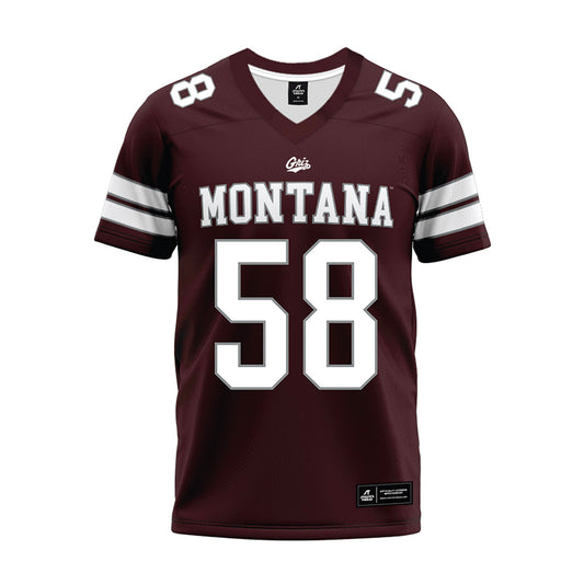Montana - NCAA Football : Barclay Oven - Maroon Premium Football Jersey-0