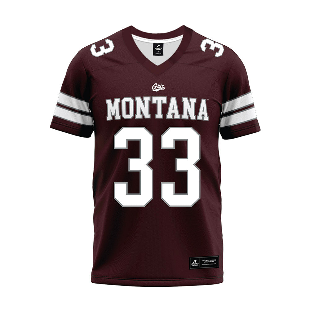 Montana - NCAA Football : Taylor Jones - Maroon Premium Football Jersey-0
