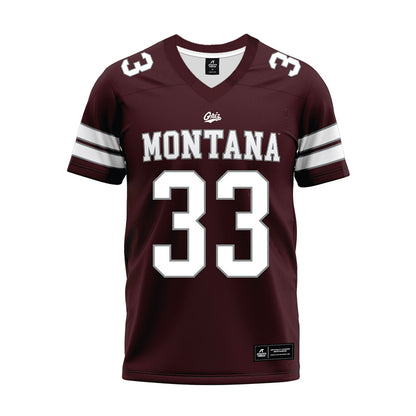 Montana - NCAA Football : Taylor Jones - Maroon Premium Football Jersey-0