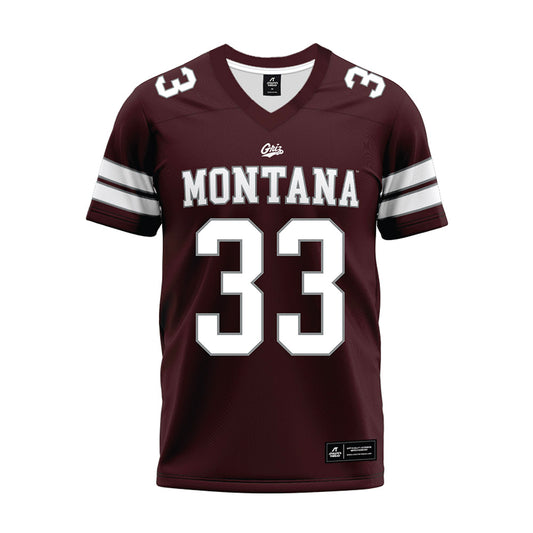 Montana - NCAA Football : Taylor Jones - Maroon Premium Football Jersey-0