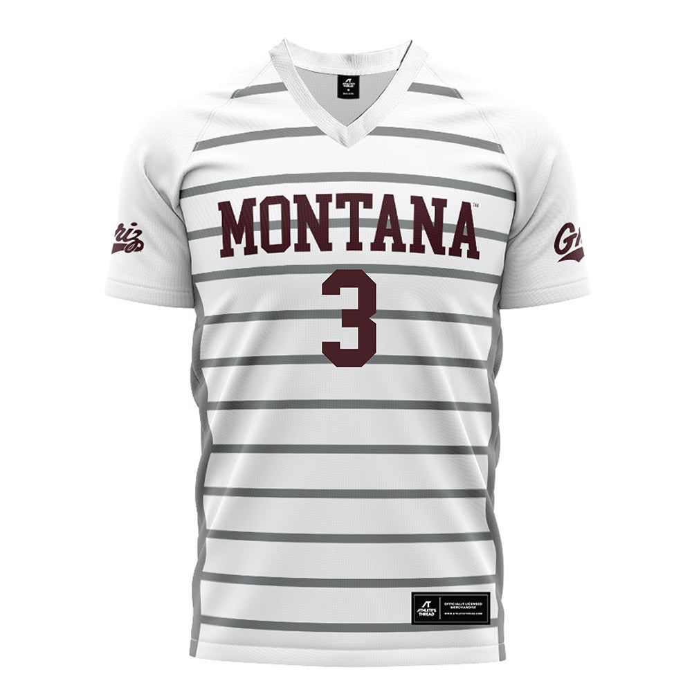 Montana - NCAA Women's Soccer : Abby Smith - White Soccer Jersey-0