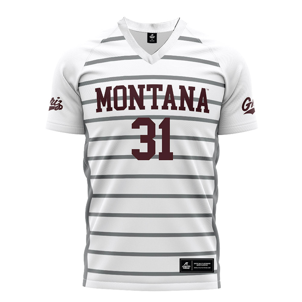 Montana - NCAA Women's Soccer : Malli Rude - White Soccer Jersey-0