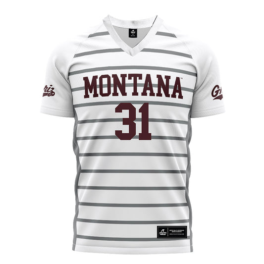 Montana - NCAA Women's Soccer : Malli Rude - White Soccer Jersey-0