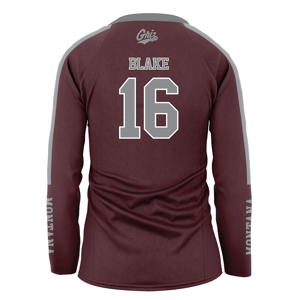 Montana - NCAA Women's Volleyball : Mylee Blake - Maroon Volleyball Jersey-1
