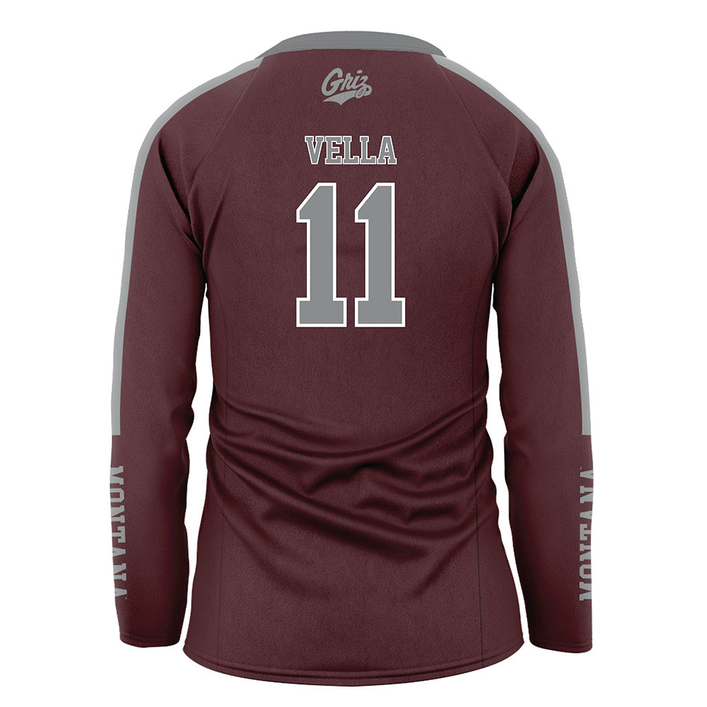 Montana - NCAA Women's Volleyball : Sophia Vella - Maroon Volleyball Jersey-1