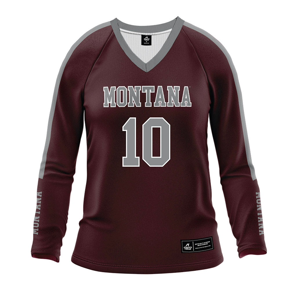 Montana - NCAA Women's Volleyball : Delaney Russell - Maroon Volleyball Jersey