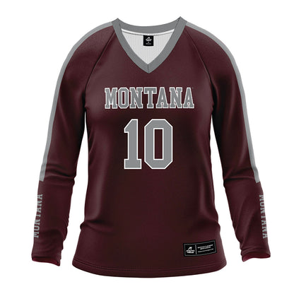 Montana - NCAA Women's Volleyball : Delaney Russell - Maroon Volleyball Jersey