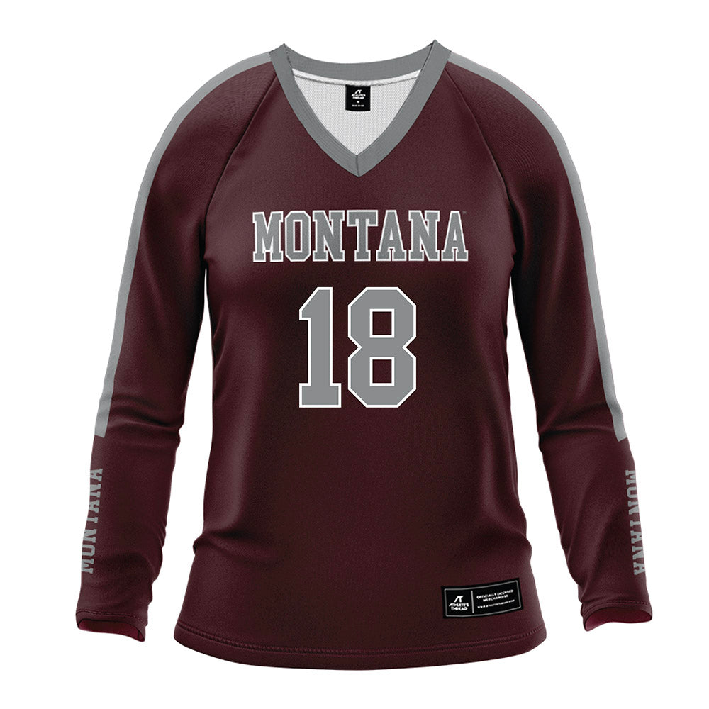 Montana - NCAA Women's Volleyball : Olivia LaBeau - Maroon Volleyball Jersey-0