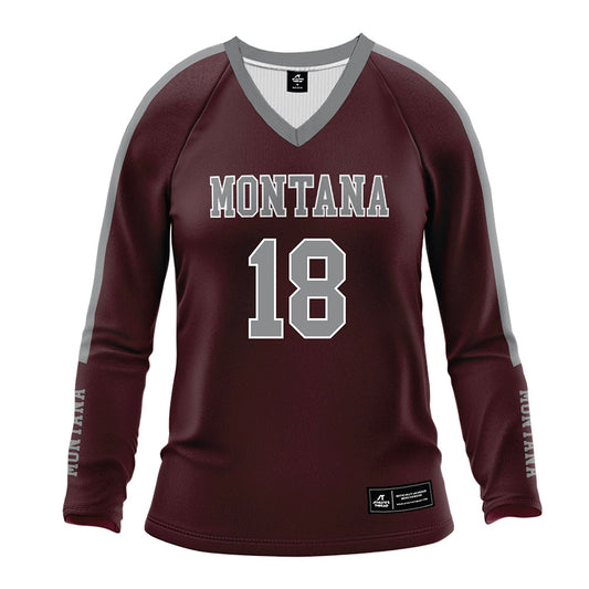 Montana - NCAA Women's Volleyball : Olivia LaBeau - Maroon Volleyball Jersey-0