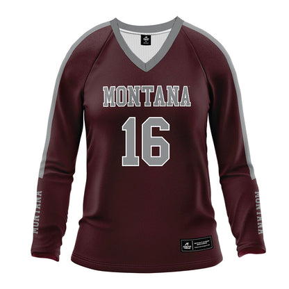 Montana - NCAA Women's Volleyball : Mylee Blake - Maroon Volleyball Jersey-0