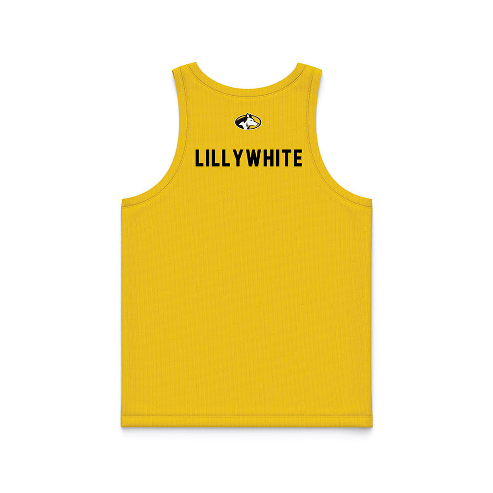Michigan Tech - NCAA Men's Cross Country : Jack Lillywhite - Yellow Basketball Jersey-1
