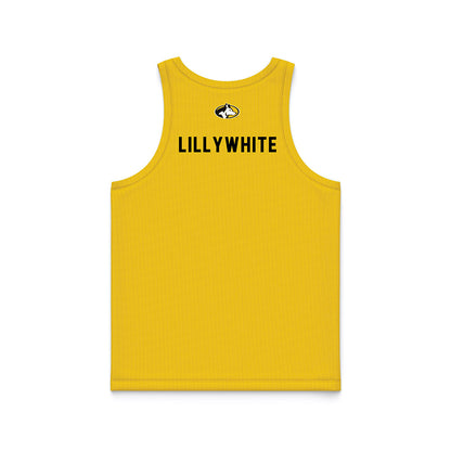 Michigan Tech - NCAA Men's Cross Country : Jack Lillywhite - Yellow Basketball Jersey-1