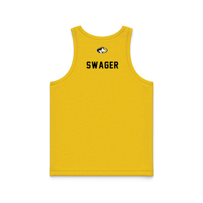 Michigan Tech - NCAA Men's Cross Country : Zebedee Swager - Yellow Basketball Jersey-1