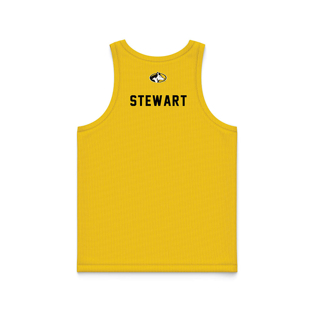 Michigan Tech - NCAA Men's Track & Field : Brody Stewart - Yellow Basketball Jersey-1