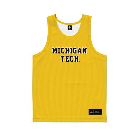 Michigan Tech - NCAA Men's Track & Field : Brody Stewart - Yellow Basketball Jersey-0