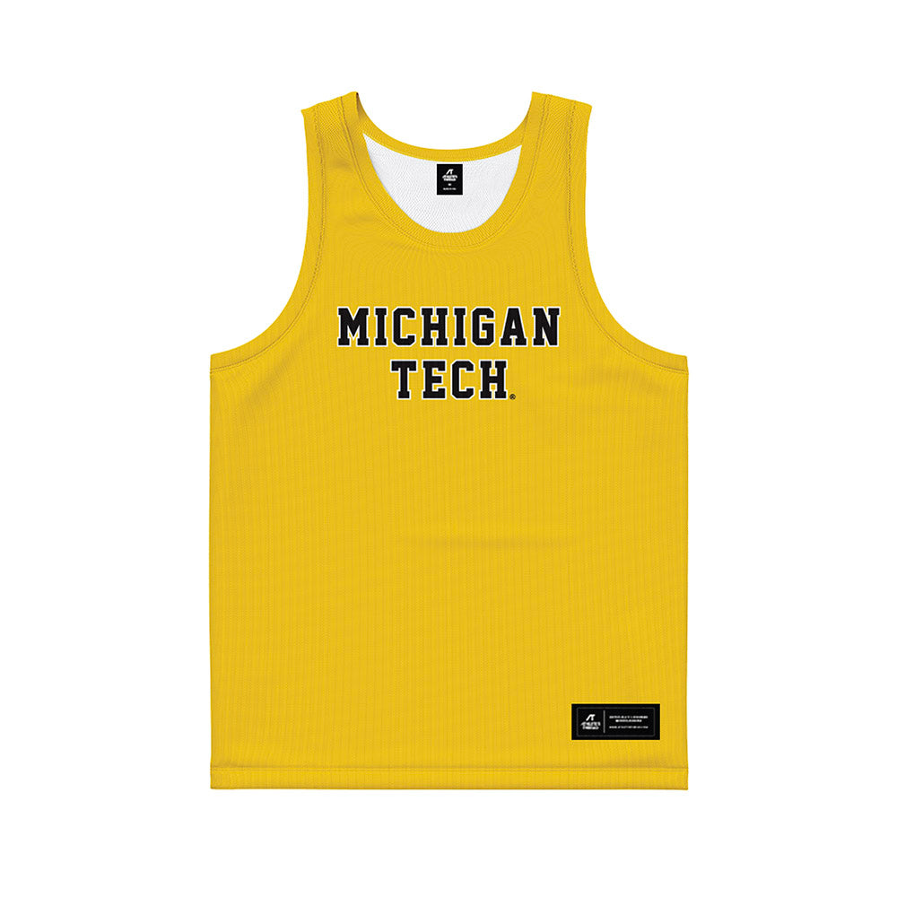 Michigan Tech - NCAA Men's Cross Country : Jack Lillywhite - Yellow Basketball Jersey-0