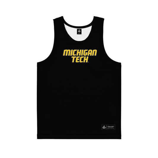 Michigan Tech - NCAA Men's Track & Field : Brody Stewart - Black Basketball Jersey-0