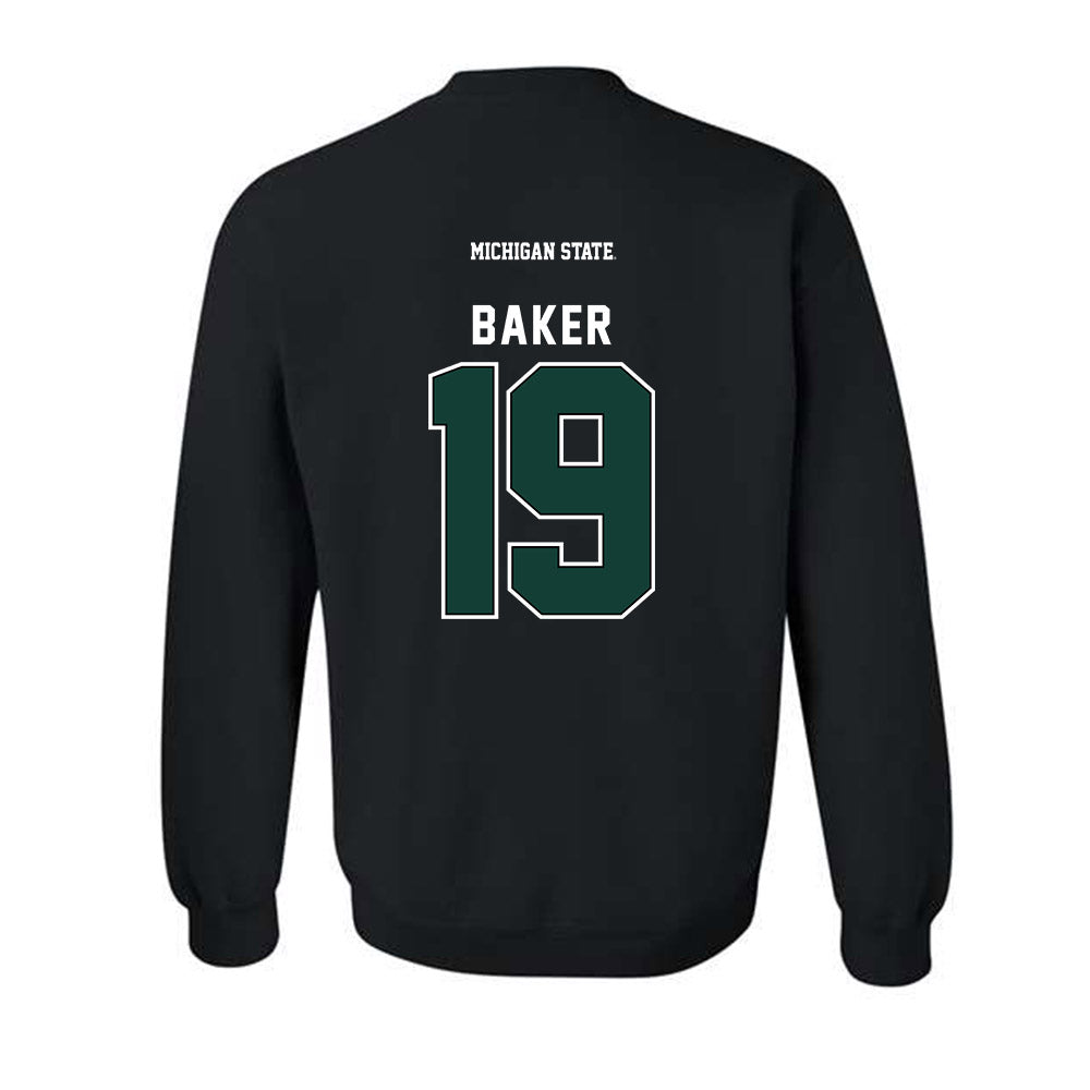 Michigan State - NCAA Men's Ice Hockey : Austin Baker - Generic Shersey Crewneck Sweatshirt-1