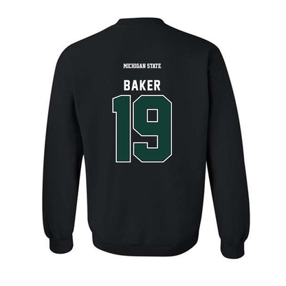 Michigan State - NCAA Men's Ice Hockey : Austin Baker - Generic Shersey Crewneck Sweatshirt-1