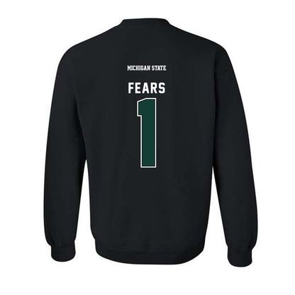 Michigan State - NCAA Men's Basketball : Jeremy Fears - Crewneck Sweatshirt-1