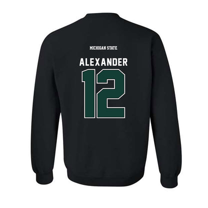 Michigan State - NCAA Women's Basketball : Isa Alexander - Generic Shersey Crewneck Sweatshirt-1