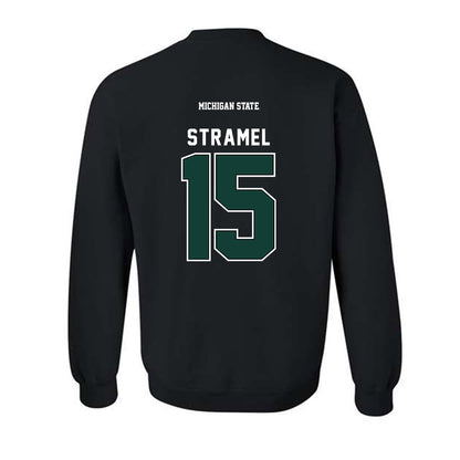 Michigan State - NCAA Men's Ice Hockey : Charlie Stramel - Crewneck Sweatshirt-1