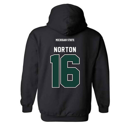 Michigan State - NCAA Women's Volleyball : Kalea Norton - Generic Shersey Hooded Sweatshirt-1