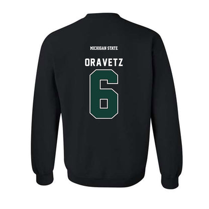 Michigan State - NCAA Men's Ice Hockey : Austin Oravetz - Crewneck Sweatshirt-1