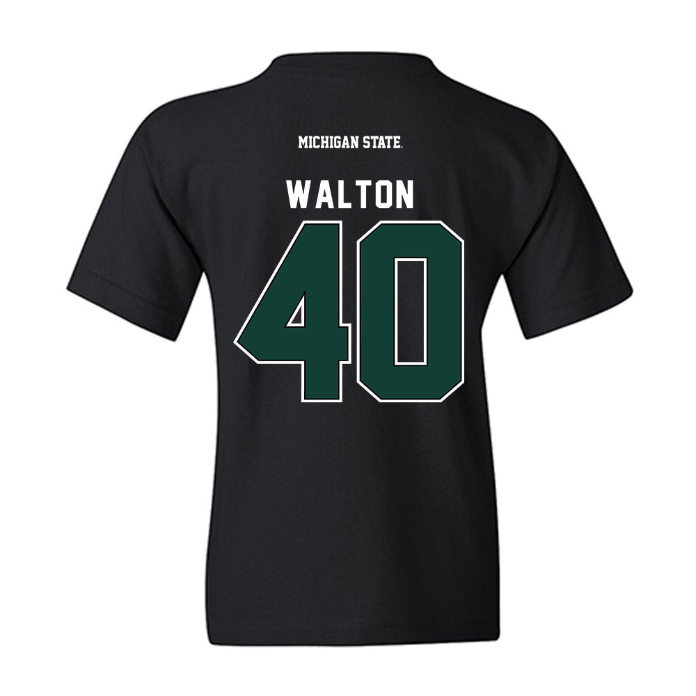 Michigan State - NCAA Men's Basketball : Brennan Walton - Youth T-Shirt-1