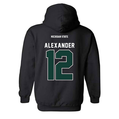 Michigan State - NCAA Women's Basketball : Isa Alexander - Generic Shersey Hooded Sweatshirt-1