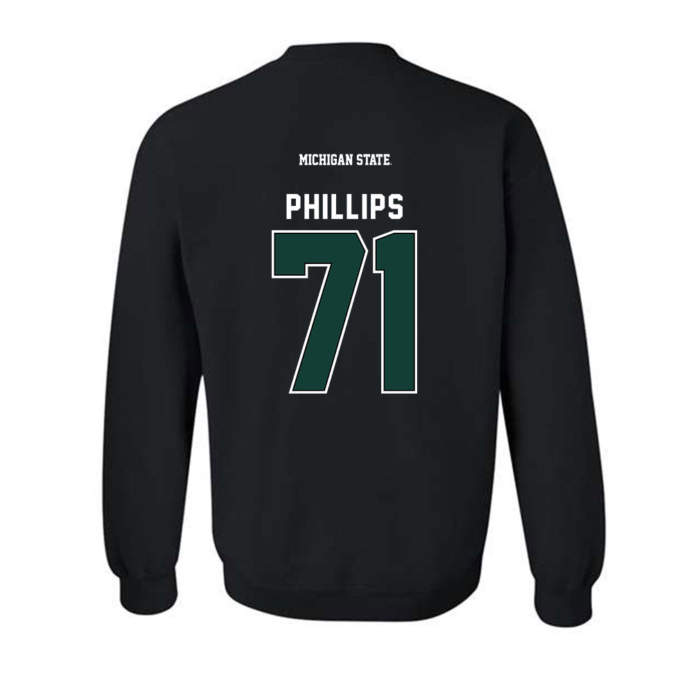 Michigan State - NCAA Football : Kristian Phillips - Generic Shersey Crewneck Sweatshirt-1
