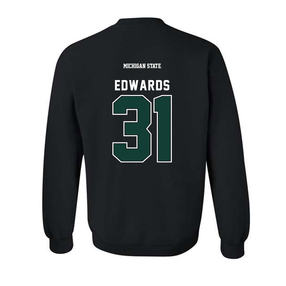 Michigan State - NCAA Football : Deuce Edwards - Generic Shersey Crewneck Sweatshirt-1