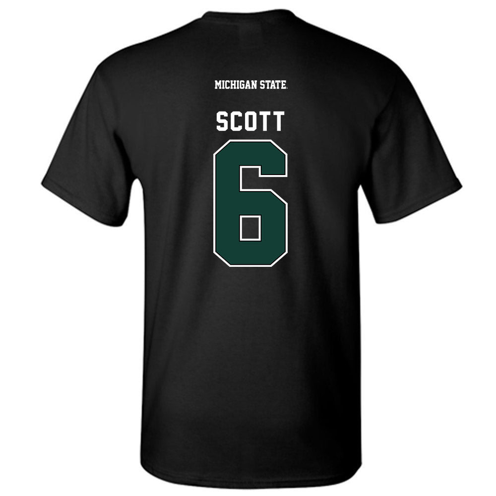 Michigan State - NCAA Men's Basketball : Jordan Scott - Generic Shersey T-Shirt-1