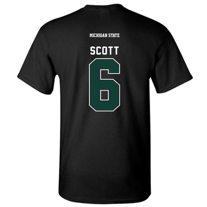 Michigan State - NCAA Men's Basketball : Jordan Scott - Generic Shersey T-Shirt-1
