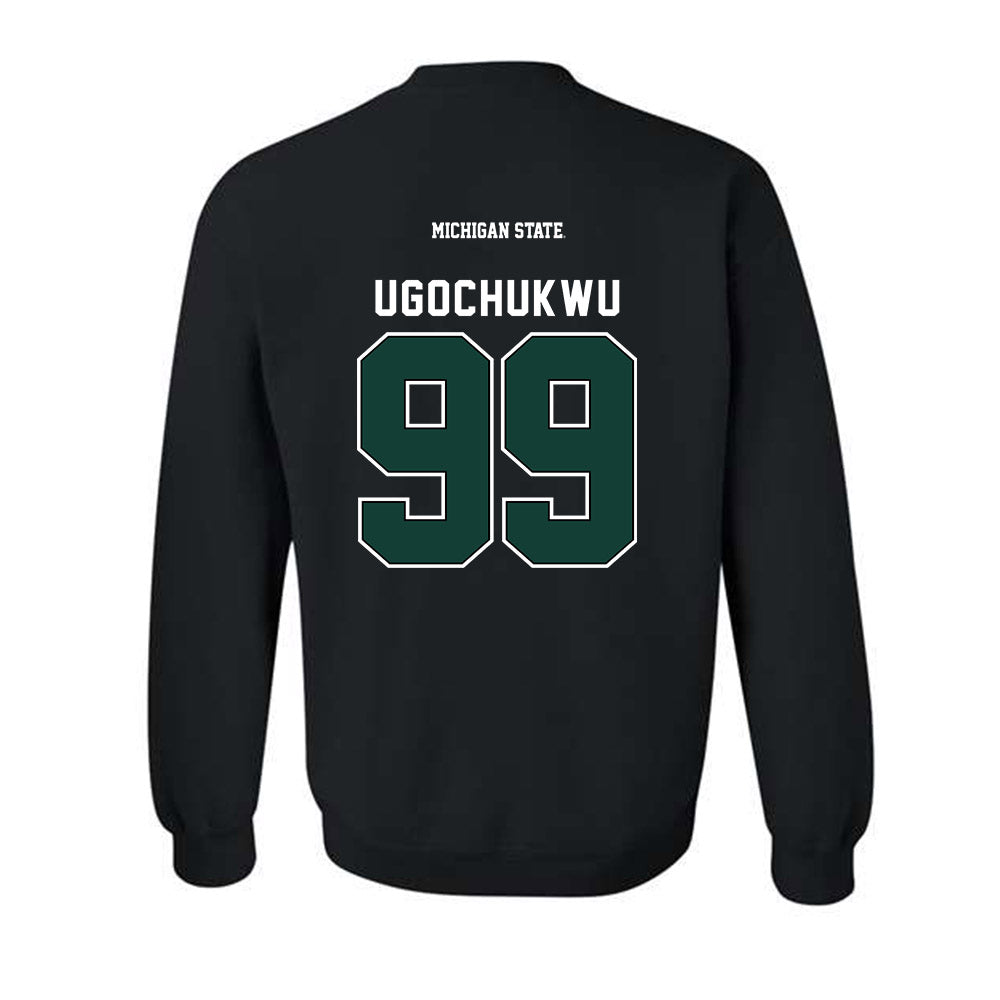 Michigan State - NCAA Men's Basketball : Divine-Collins Ugochukwu - Generic Shersey Crewneck Sweatshirt-1