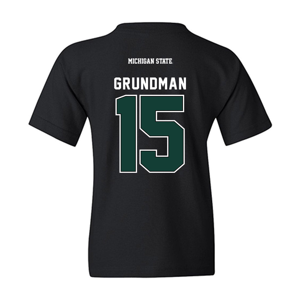 Michigan State - NCAA Baseball : Gannon Grundman - Generic Shersey Youth T-Shirt-1