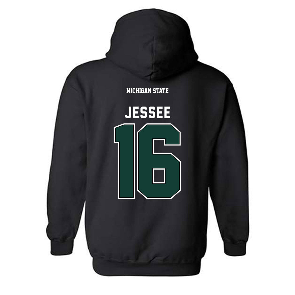 Michigan State - NCAA Football : Ryland Jessee - Generic Shersey Hooded Sweatshirt-1
