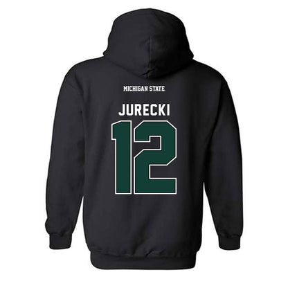 Michigan State - NCAA Men's Ice Hockey : Griffin Jurecki - Hooded Sweatshirt-1