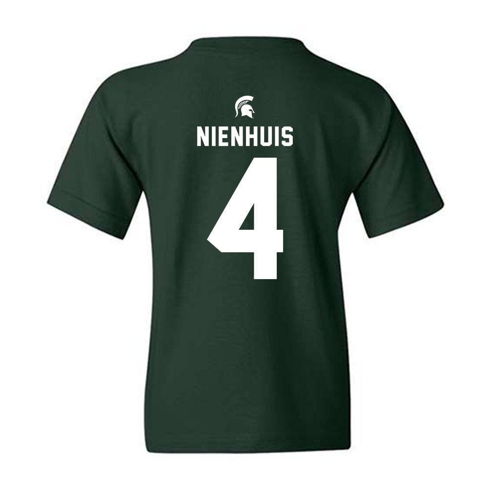 Michigan State - NCAA Men's Ice Hockey : Nash Nienhuis - Youth T-Shirt-1