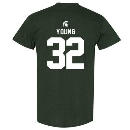 Michigan State - NCAA Football : Evan Young - Generic Shersey T-Shirt-1
