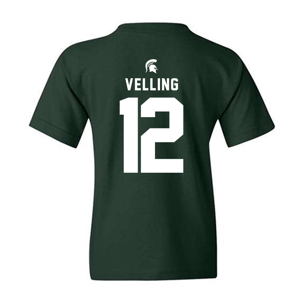 Michigan State - NCAA Football : Jack Velling - Youth T-Shirt-1