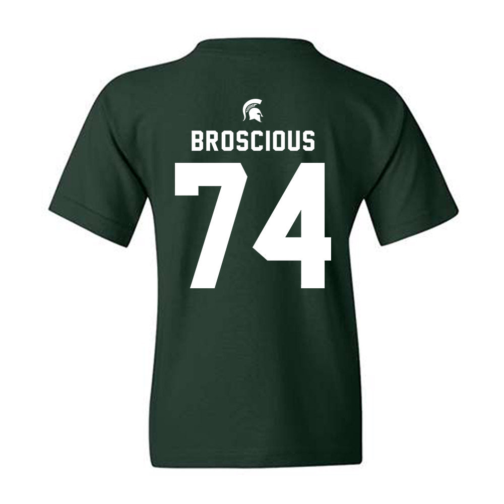 Michigan State - NCAA Football : Gavin Broscious - Youth T-Shirt-1