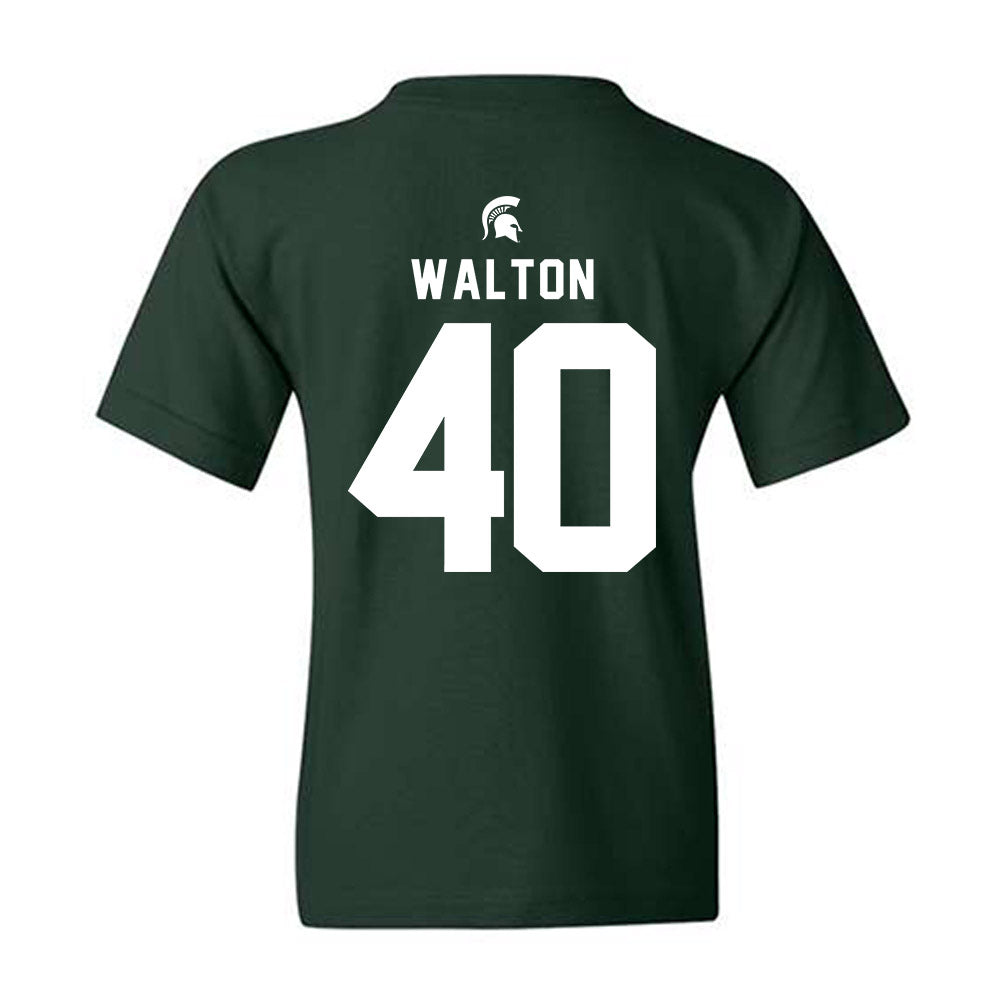 Michigan State - NCAA Men's Basketball : Brennan Walton - Youth T-Shirt-1