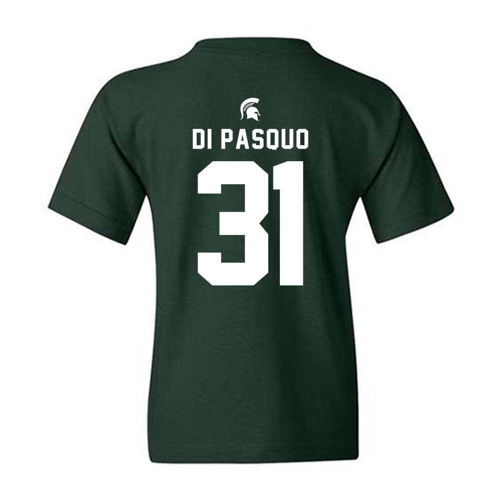 Michigan State - NCAA Men's Ice Hockey : Luca Di Pasquo - Youth T-Shirt-1